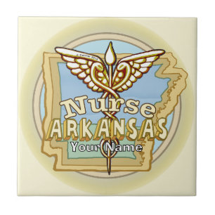 Arkansas Nurse Caduceus tile
