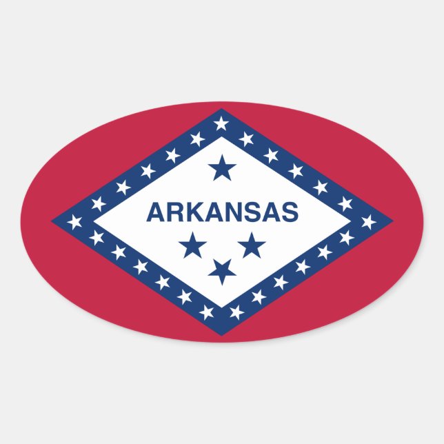Arkansas Oval Sticker (Front)