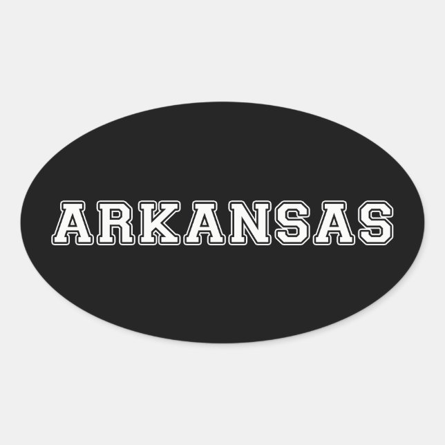 Arkansas Oval Sticker (Front)