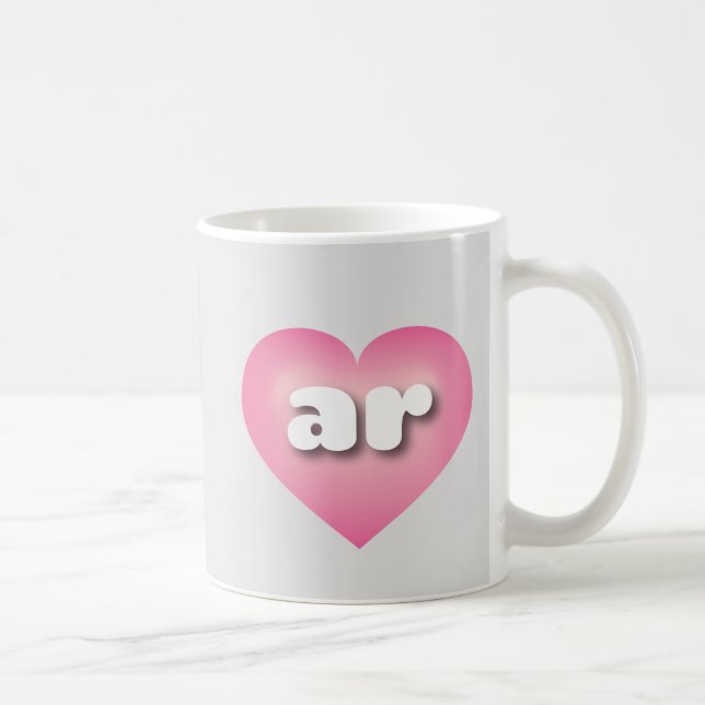Arkansas pink fade heart - I love ar Coffee Mug (Right)