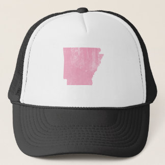 Arkansas Pink Vintage Grunge Trucker Hat