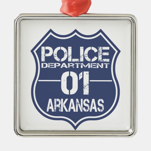 Arkansas Police Department Shield 01 Metal Ornament (Front)