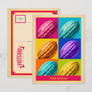 Arkansas Postcard Pecan Vintage Pop Art