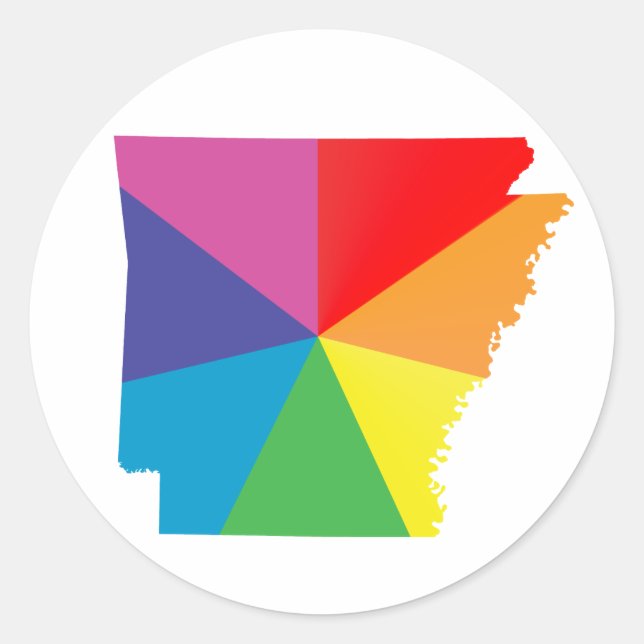 arkansas pride : angled : classic round sticker (Front)