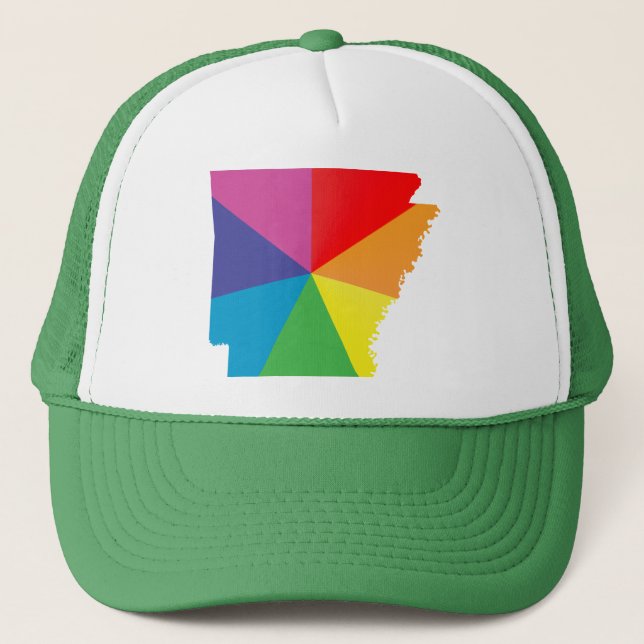 arkansas pride. angled. trucker hat (Front)