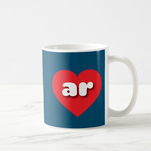 Arkansas red heart - I love ar Coffee Mug (Right)