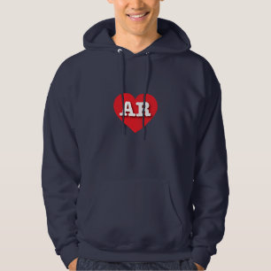 Arkansas Red Heart - I love AR Hoodie