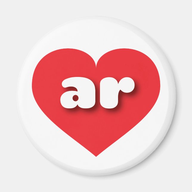 Arkansas red heart - I love ar Magnet (Front)