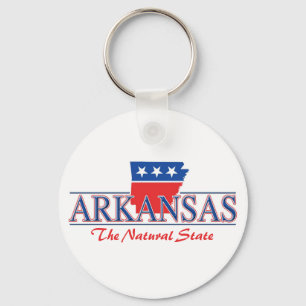 Arkansas Red White & Blue Keychain