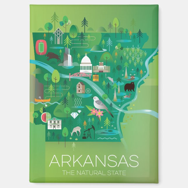 Arkansas Refrigerator Magnet (Front)