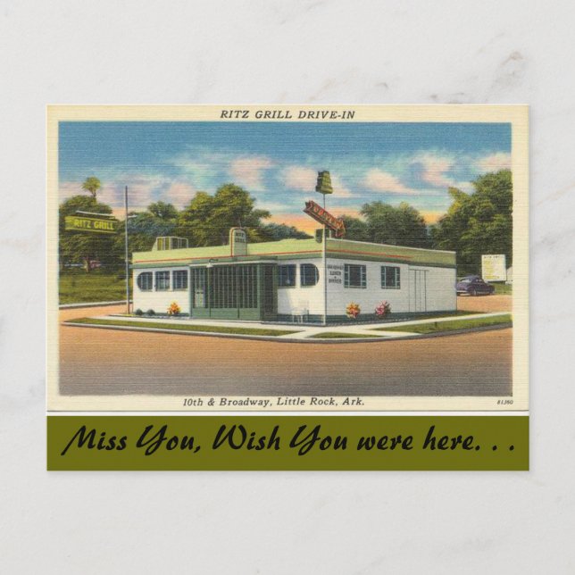 Arkansas, Ritz Grill Drive-in Postcard (Front)