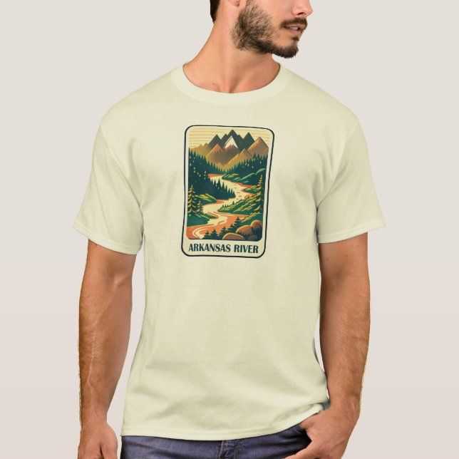 Arkansas River Colorado Colours T-Shirt (Front)