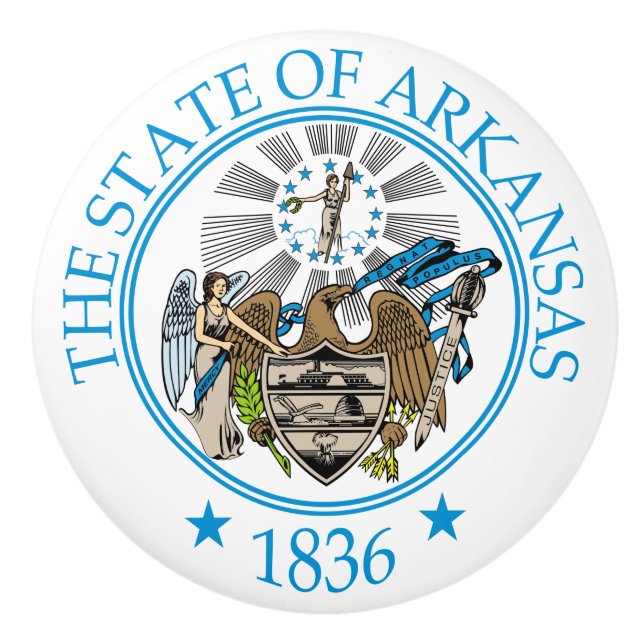 Arkansas sign ceramic knob (Front)