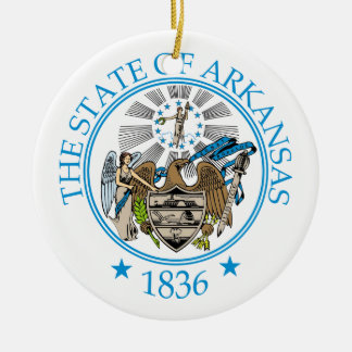 Arkansas sign ceramic ornament
