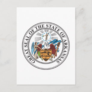 Arkansas sign postcard