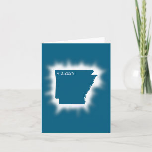 Arkansas Solar Eclipse April 8, 2024 State Outline Card