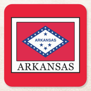 Arkansas Square Paper Coaster