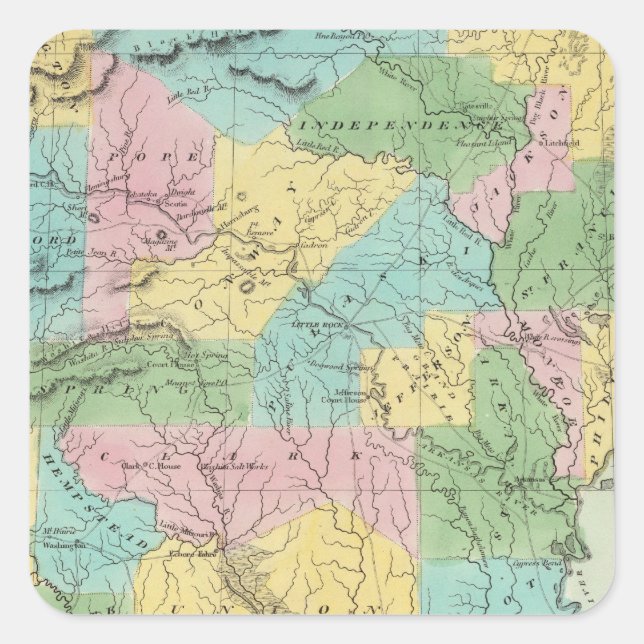 Arkansas Square Sticker (Front)