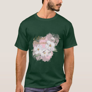 Arkansas State Apple Blossom Flower Watercolor Sti T-Shirt