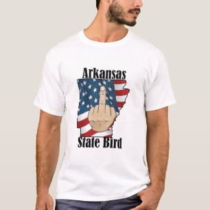 Arkansas state bird t-shirt middle finger flag