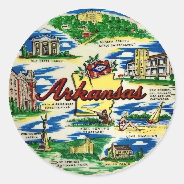Arkansas State  Classic Round Sticker (Front)
