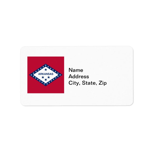 Arkansas State Flag Address Label (Front)