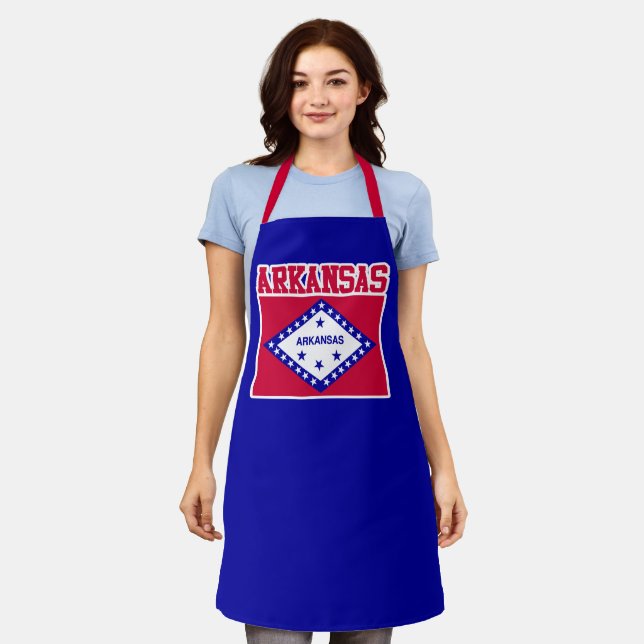Arkansas State Flag Apron (Worn)