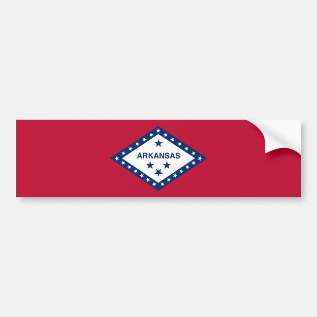Arkansas State Flag Bumper Sticker (Front)