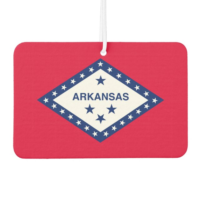 Arkansas State Flag Design Car Air Freshener (Front)