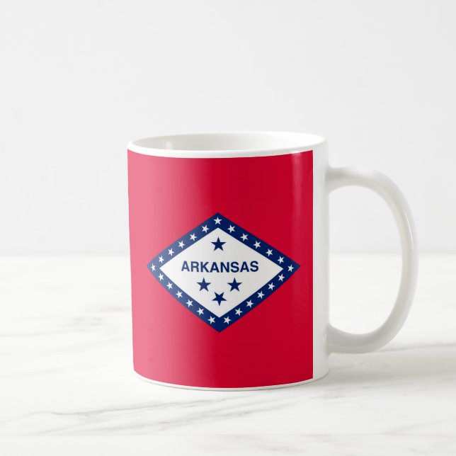 Arkansas State Flag Design Coffee Mug (Right)