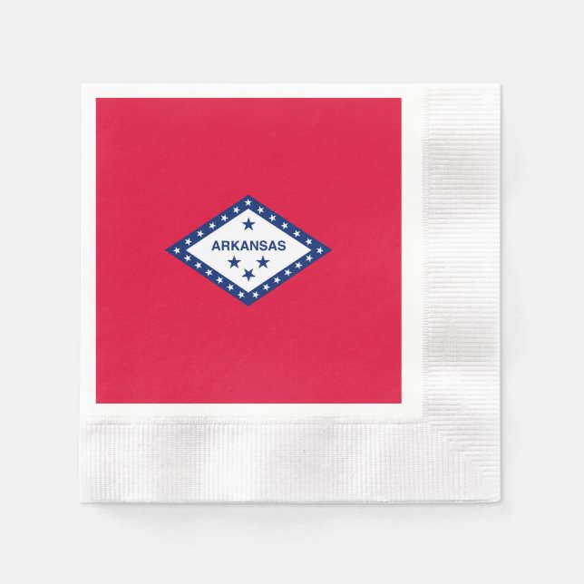 Arkansas State Flag Design Napkin (Front)