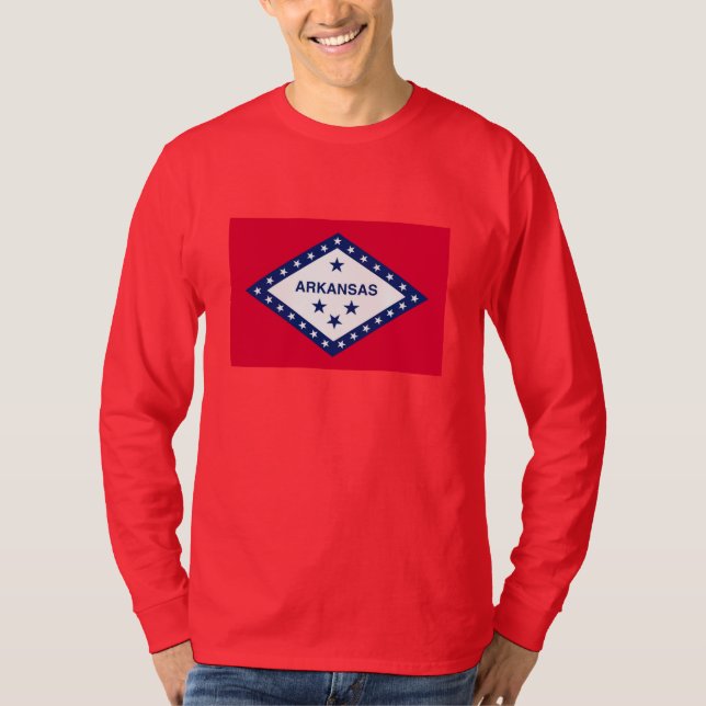 Arkansas State Flag Design T-Shirt (Front)