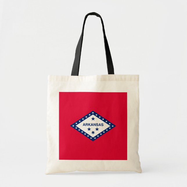 Arkansas State Flag Design Tote Bag (Front)