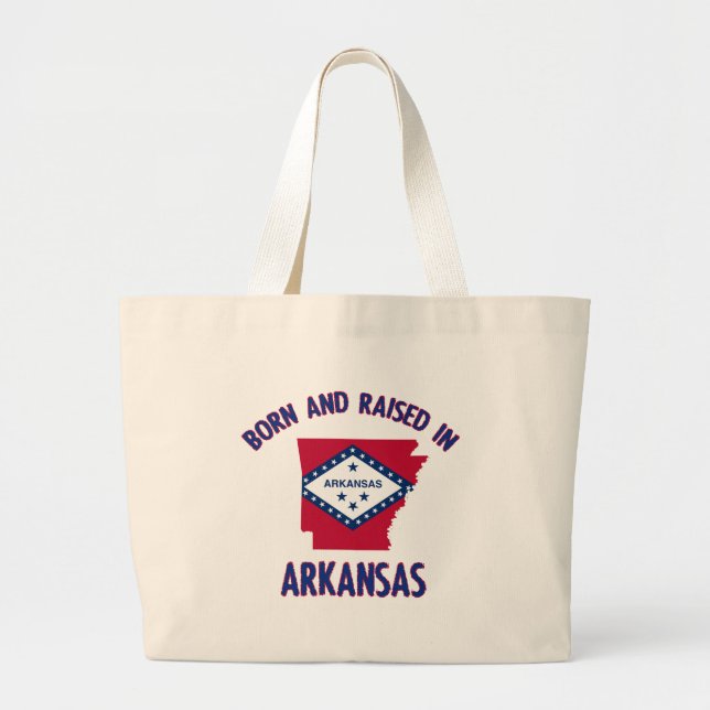 Arkansas state flag designs large tote bag (Front)