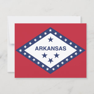 Arkansas State Flag Diamond & Stars Postcard