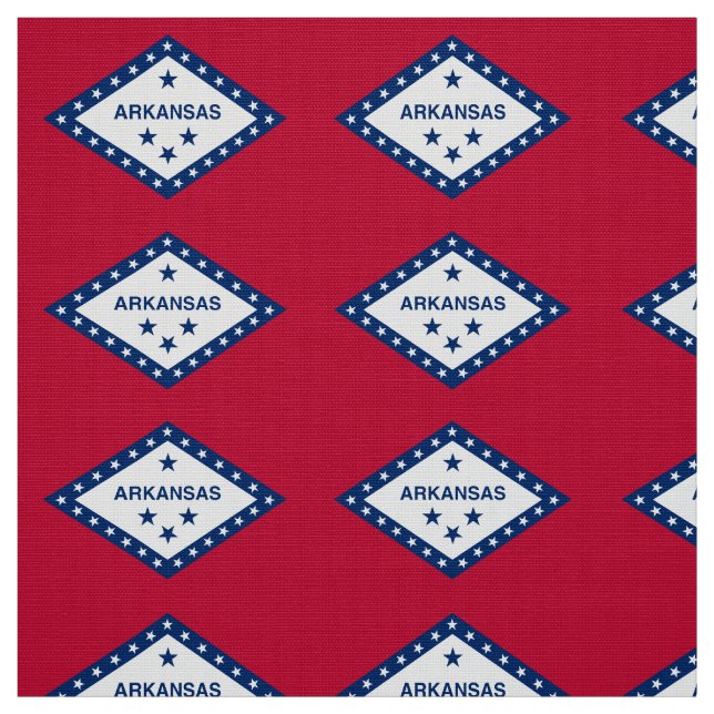 Arkansas State Flag Fabric (Swatch)