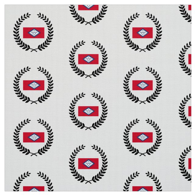 Arkansas State Flag Fabric (Swatch)