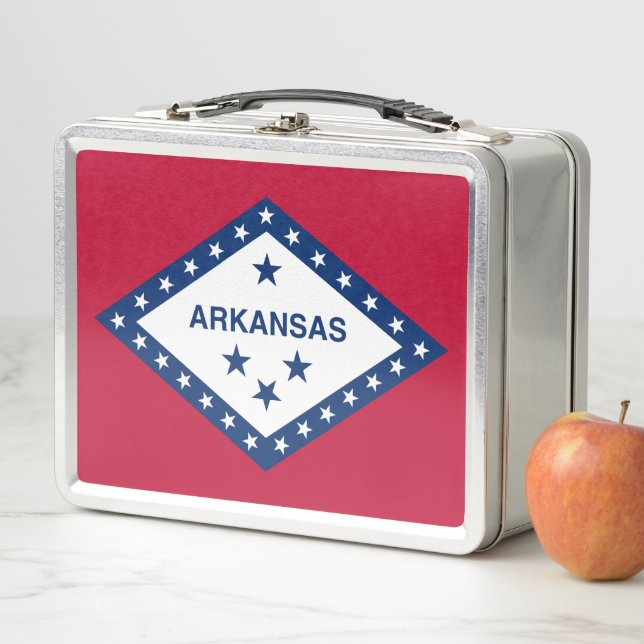Arkansas State Flag Metal Lunch Box (In Situ)