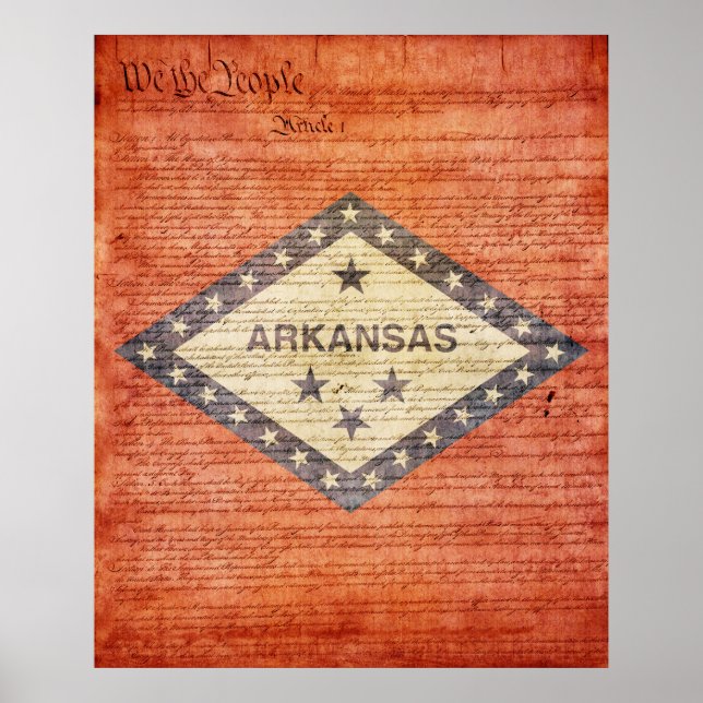 Arkansas State Flag Poster (Front)