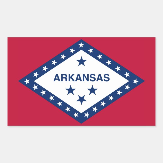 Arkansas State Flag Rectangular Sticker (Front)