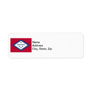 Arkansas State Flag Return Address Label