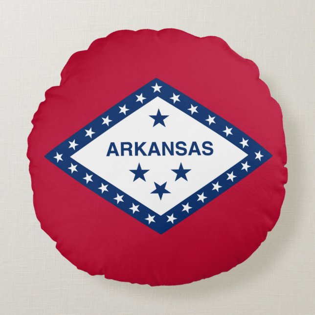 Arkansas State Flag Round Cushion (Front)