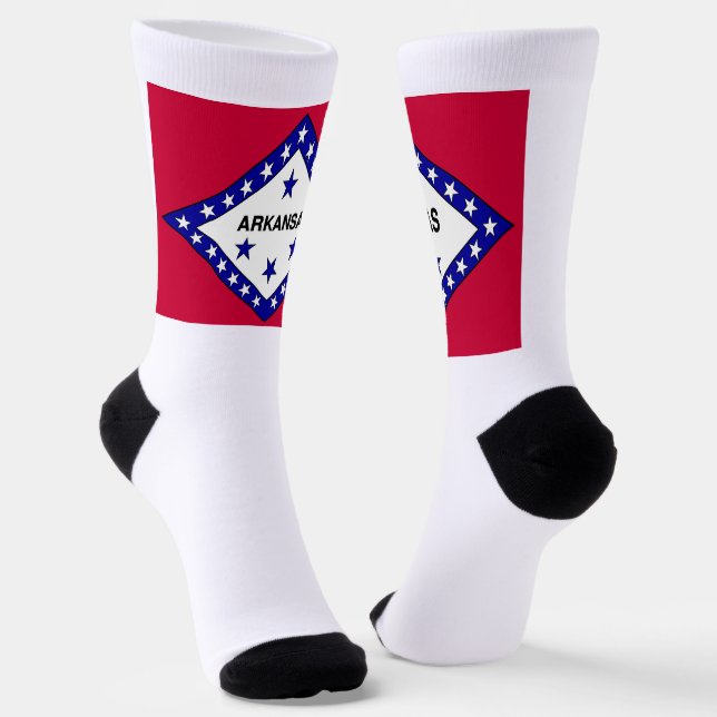 Arkansas State flag Socks (Angled)