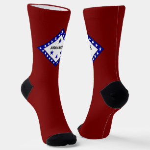 Arkansas State flag Socks