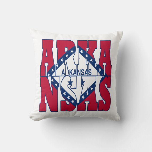 Arkansas state flag text cushion (Front)