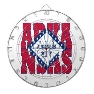Arkansas state flag text dartboard