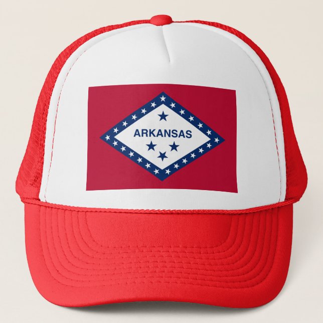 Arkansas State Flag Trucker Hat (Front)