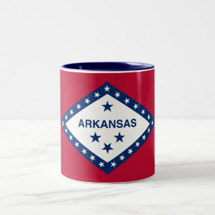 Arkansas State Flag Two-Tone Coffee Mug