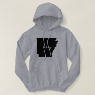 Arkansas State Map Belong Hoodie