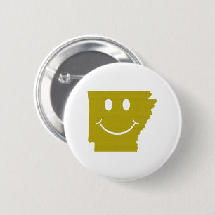 Arkansas State Shape Face 6 Cm Round Badge